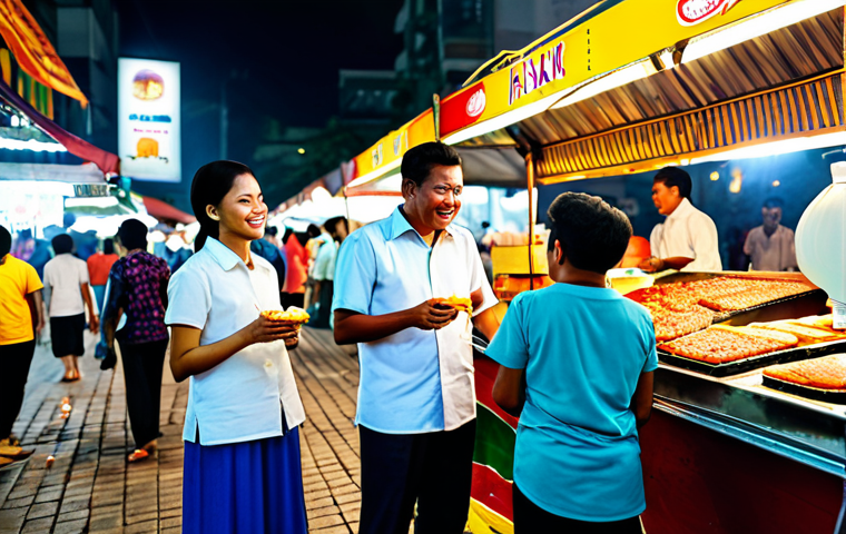 **

"A family enjoying burgers at a vibrant pasar malam (night market) in Kuala Lumpur, Malaysia. The scene includes colorful food stalls, bright lights, and happy people of diverse ethnicities. Everyone is fully clothed in modest, everyday attire. The burgers are prominently displayed. safe for work, appropriate content, professional, family-friendly, perfect anatomy, correct proportions, natural pose, well-formed hands, proper finger count, natural body proportions, high quality."

**